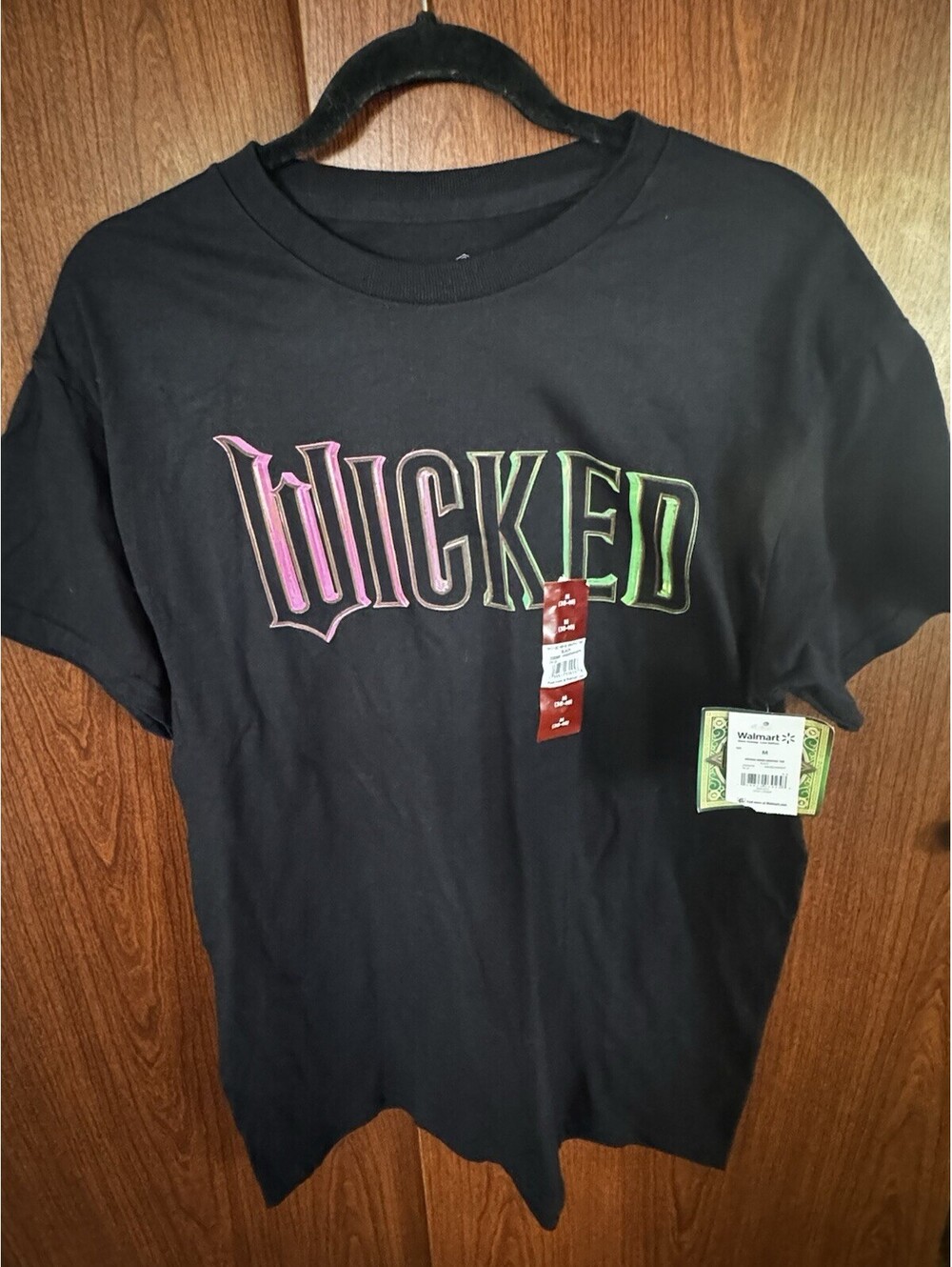 Wicked Movie Men’s T Shirt M Black Logo Graphic Tee Universal 2024 NWT